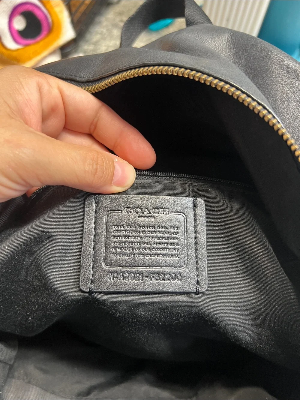 Coach Brown Signature Canvas Backpack with Gold Hardware